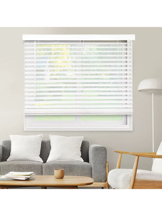 Wood Blinds, Basic White (Room Darkening) 38"W X 60"H