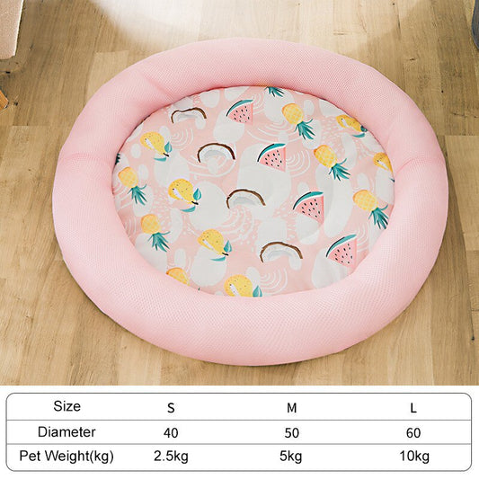 Round Pet Cat Mat Summer Cooling Mat Ice Pad Dog Cat Sleeping Mats For Small