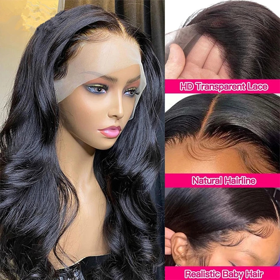 360 Lace Wig 32Inch Body Wave Lace Front Wig 13x4 Human Hair Wigs For Women Bra