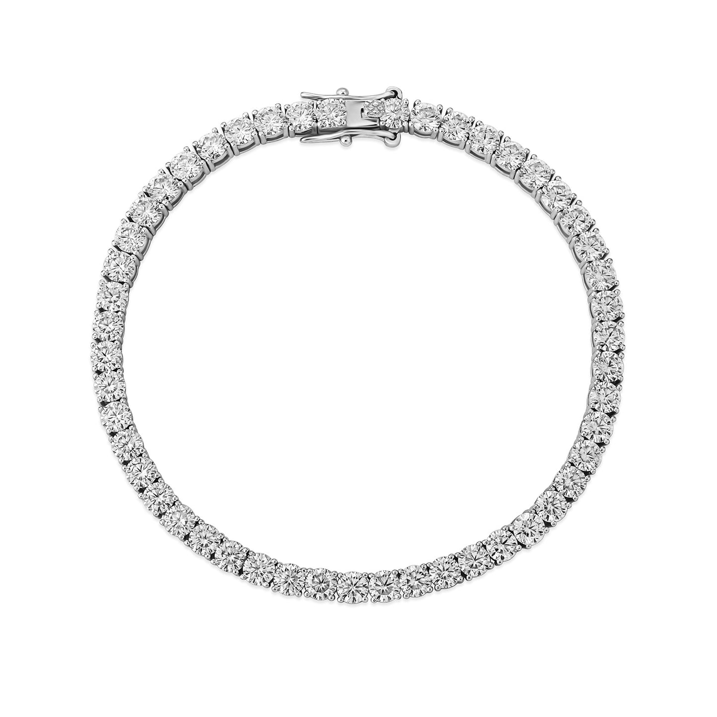 GUCY 3MM-5MM Bracelets Women 925 Sterling Silver Jewelry Moissanite Diamond Wed