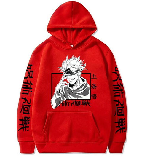 Japan Anime Jujutsu Kaisen Gojo Satoru Plus Size Hoodie Men Women Sweatshirt Ca