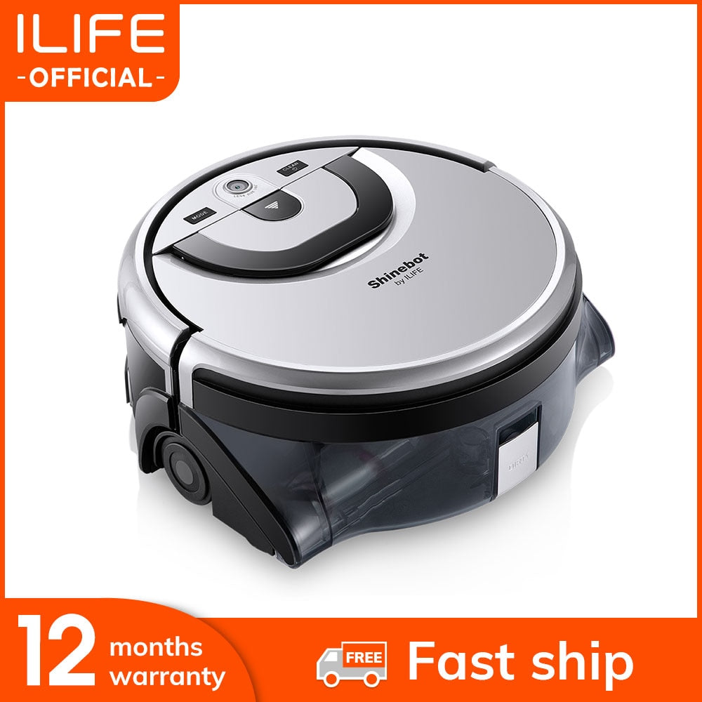 ILIFE W450/W455 Floor Washing Robot Shinebot, 0.85L &0.9L Large Water Tank, Cam