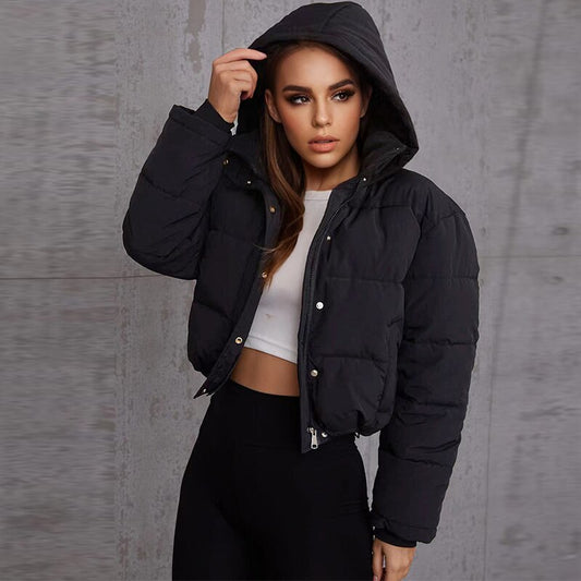 2023 Winter New Fashion Down Jacket Female Clothes Short Quilted Puffer