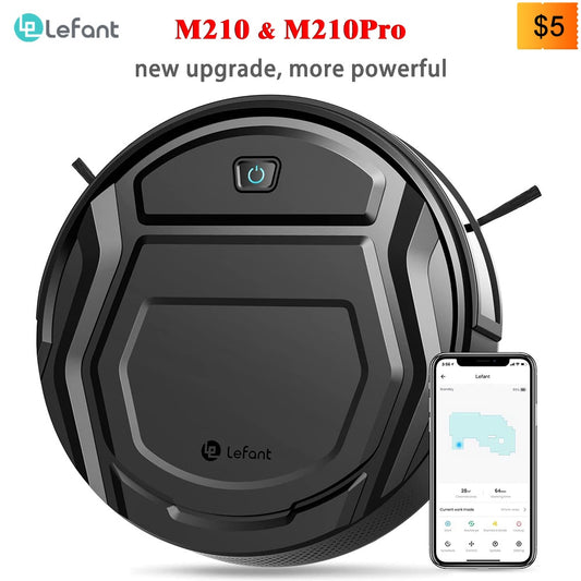 Lefant Robotic Robot Vacuum Cleaner M210 M210 Pro for Home Appliance WiFi App A