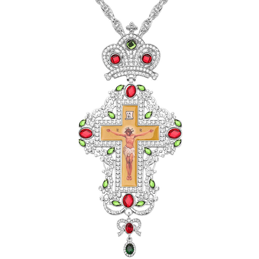 Orthodox Church High Quality Blessing Cross Necklace Crucifix Cross Christian