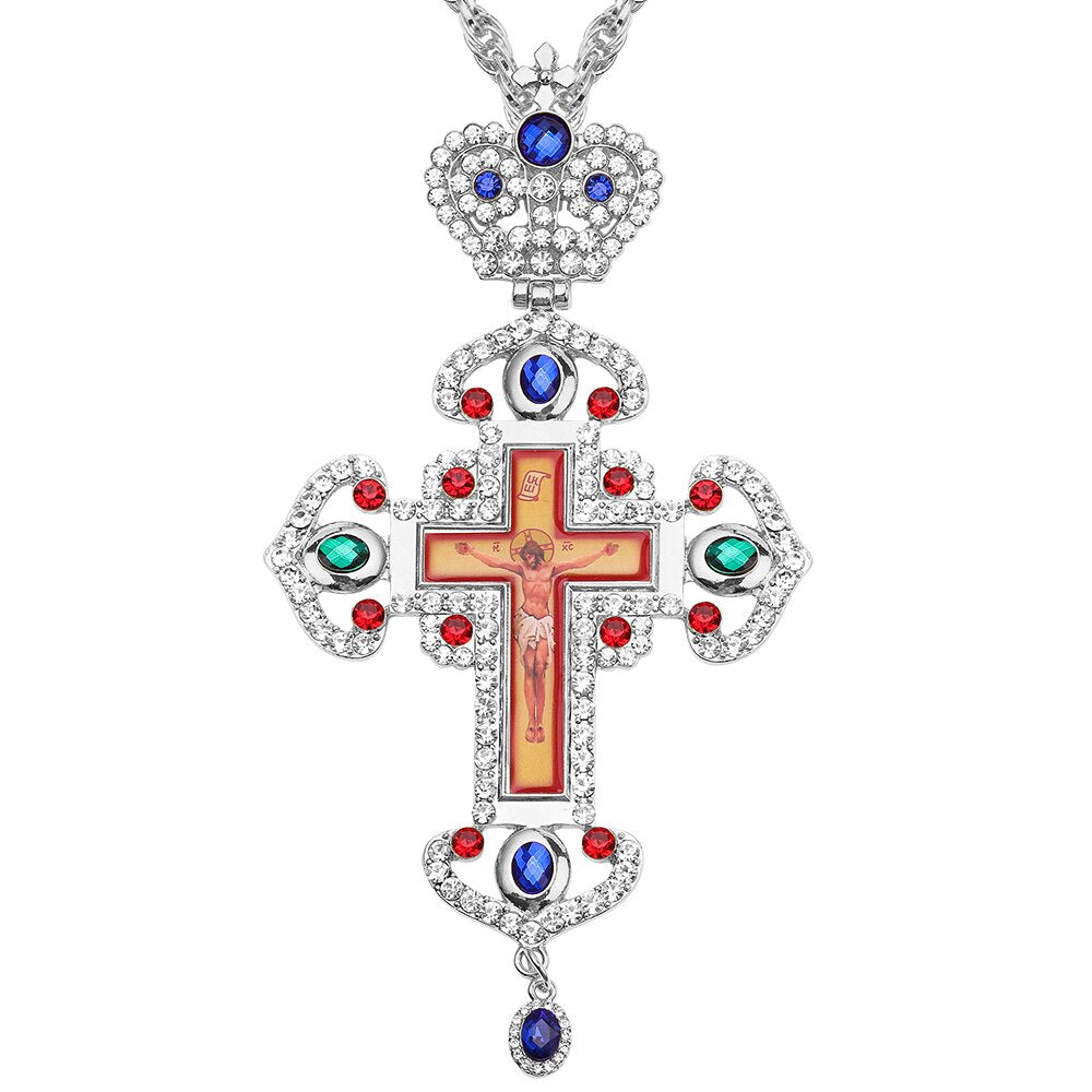 Orthodox Church High Quality Blessing Cross Necklace Crucifix Cross Christian