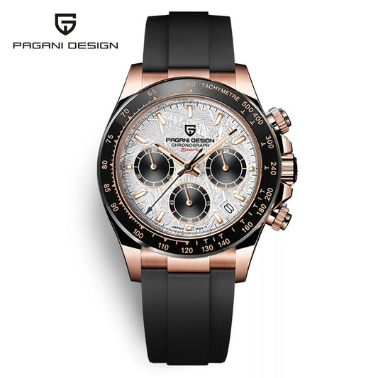 2023 New PAGANI DESIGN Quartz Watch Men Top Brand Automatic Date Wristwatch Sil