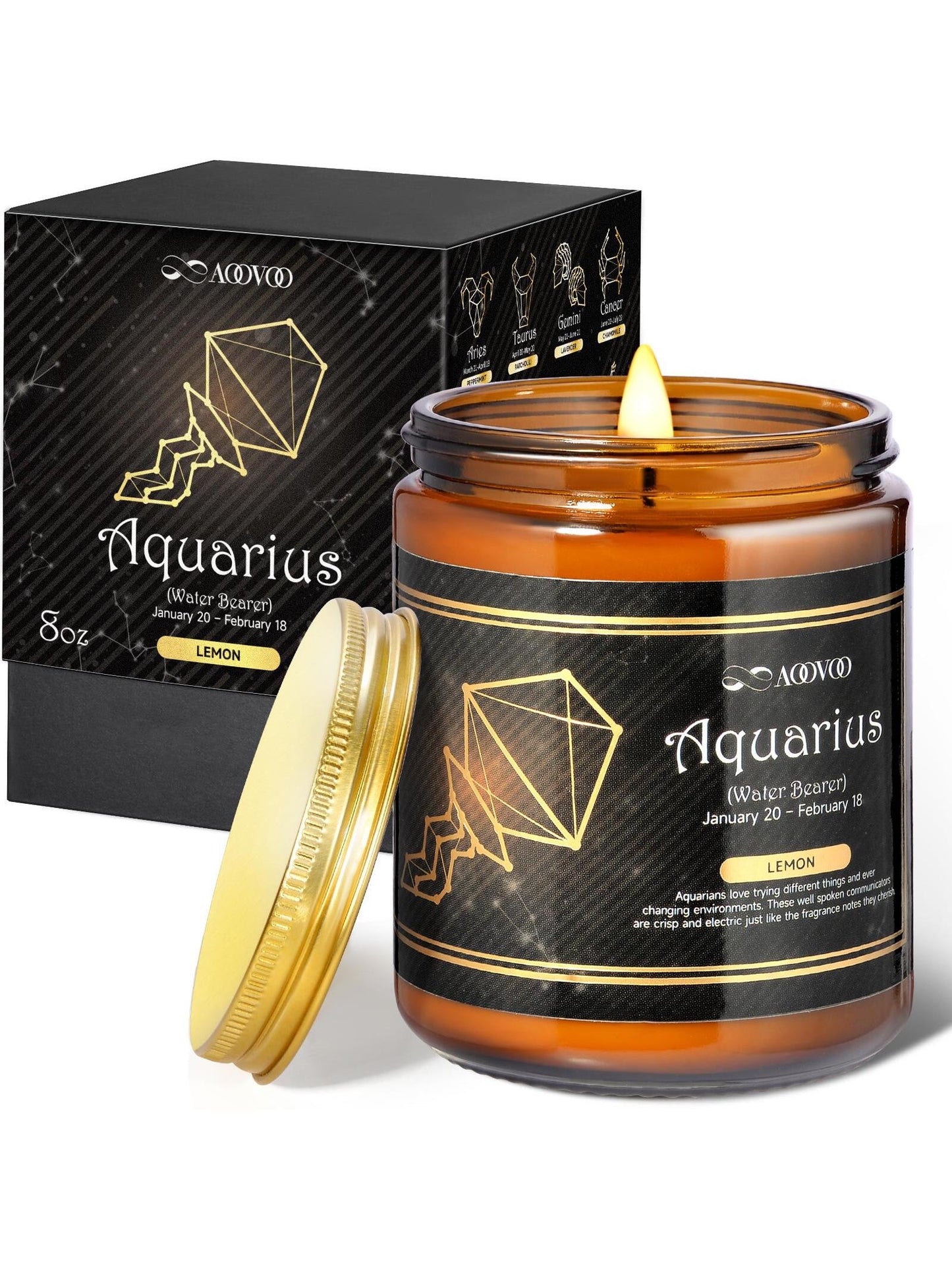 Sagittarius Zodiac Candle Gifts for Women - Juniper Scented Astrology Constella