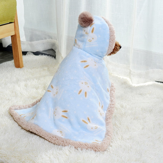 New Pet Pajamas Dog Sleeping Bags Plush Warmth Blanket Hooded Pet Dog