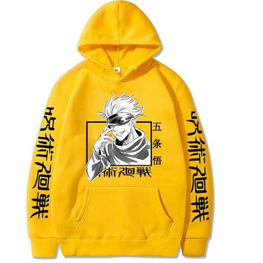 Japan Anime Jujutsu Kaisen Gojo Satoru Plus Size Hoodie Men Women Sweatshirt Ca