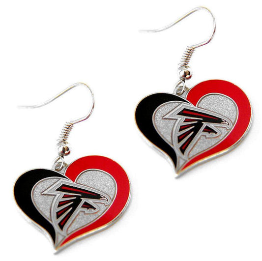 32 DIY Football Team Logo Rugby Heart Shape Sports Teams Earrring