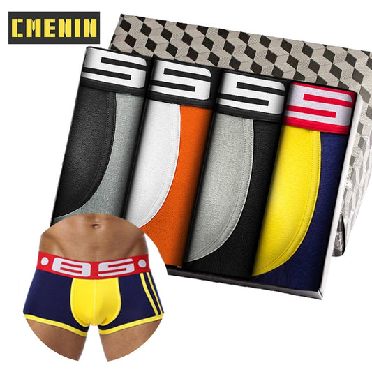 4Pcs High Quality Underwear Man Boxer Homme Cotton Men Underpants Boxershorts Me