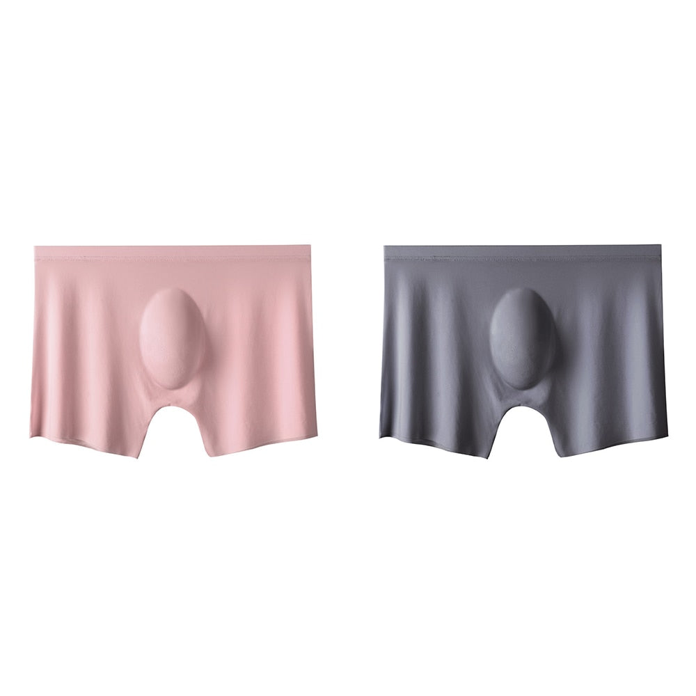 2Pcs Men Panties Mens Ice Silk Boxers Seamless Underwear Man Ultra-thin