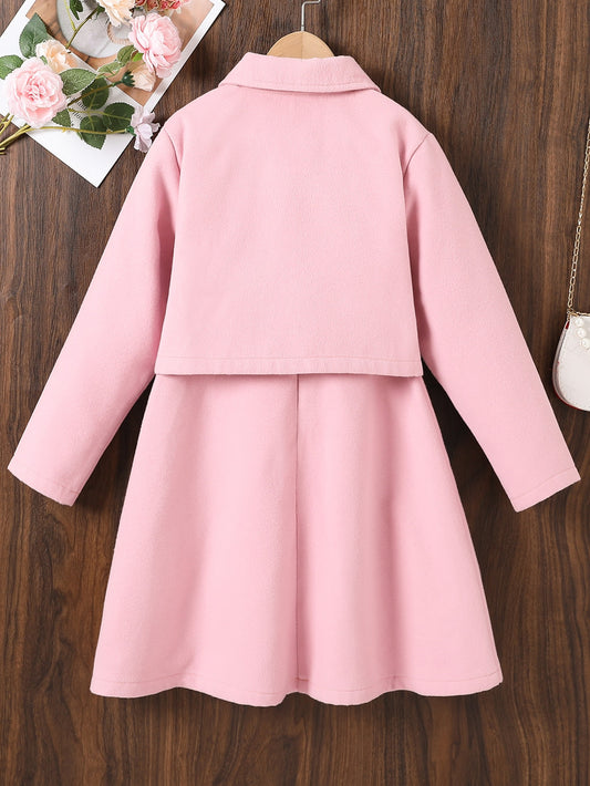 Girls Bow Front Jacket & Dress