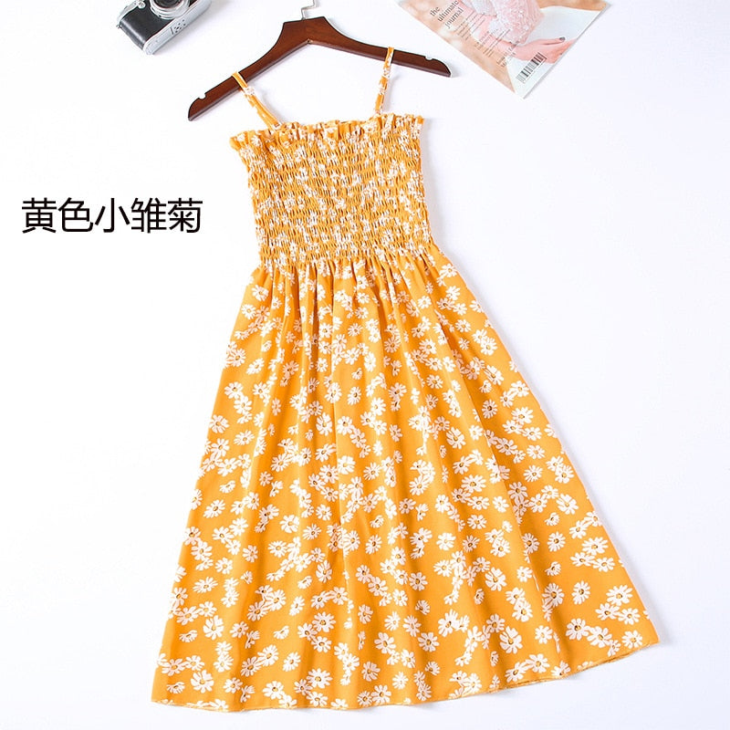 45 Color Summer Strapless Pleated Women Chiffon Dresses Female High Waist