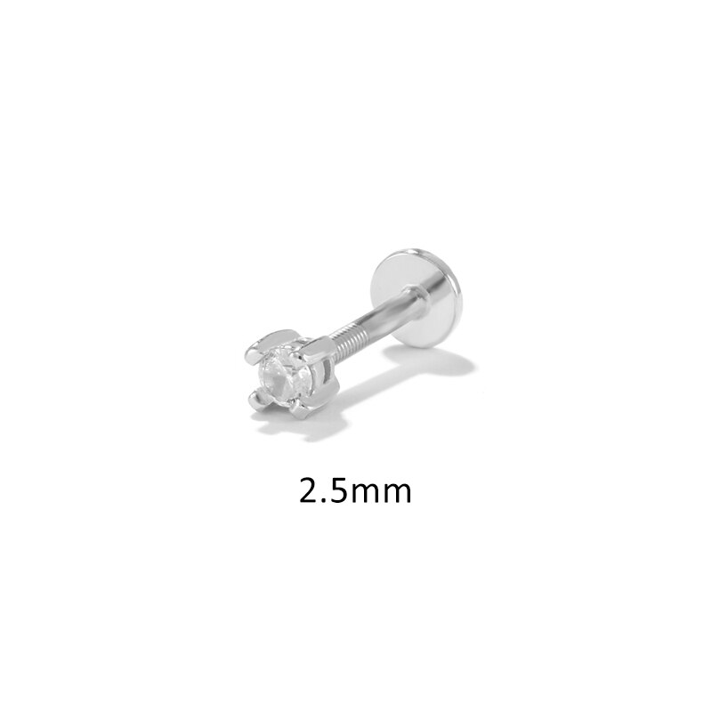 CANNER 1PC Multi Size White Zircon Blue Eye Earring For Women 925 Sterling