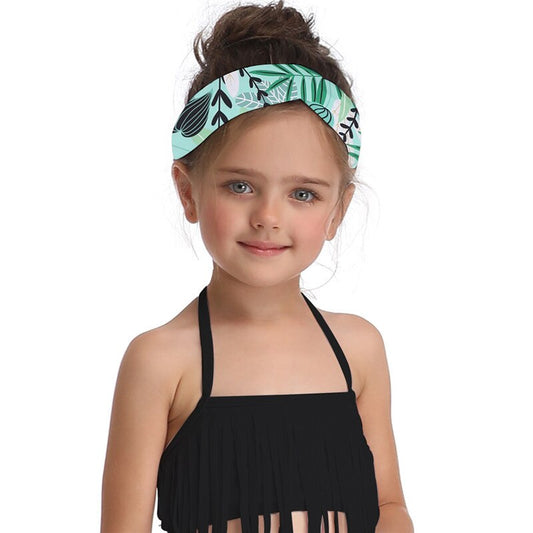 Summer Family Matching Swimwear Mother Daughter Plaid Bikini Bathing Suit Swim