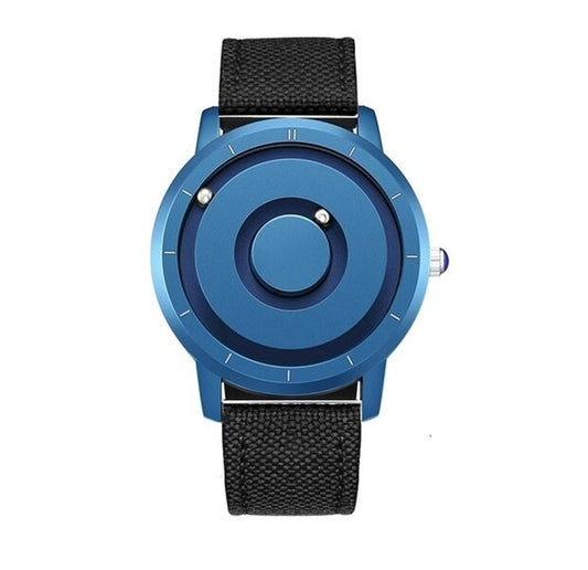 EUTOUR New Innovative Blue Gold Magnetic Metal Multifunctional Watch Men's Fashi