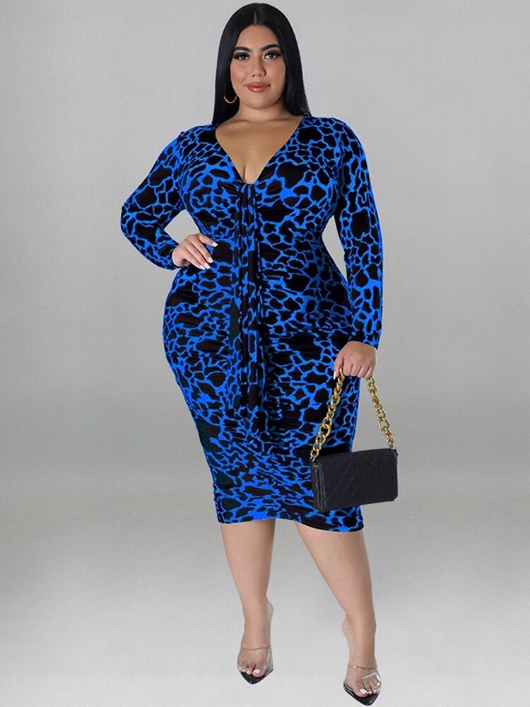 Elegant Dresses for Women Free Shipping Autumn Leopard Dress Long Sleeve Lady Fa