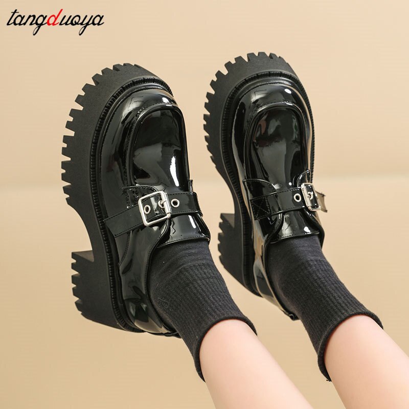 platform shoes loafers heels women Japan Style Students Shoes Girl Lolita JK Sh