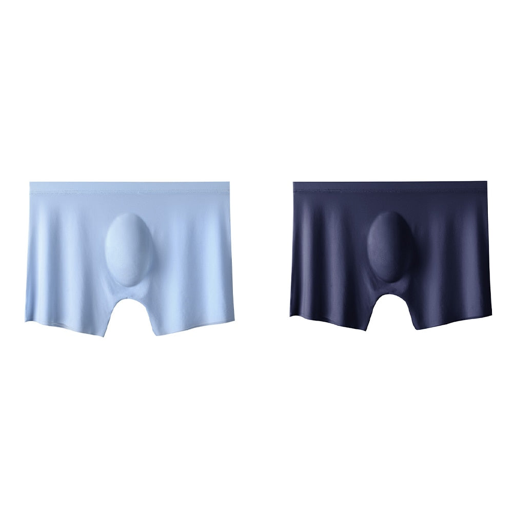 2Pcs Men Panties Mens Ice Silk Boxers Seamless Underwear Man Ultra-thin