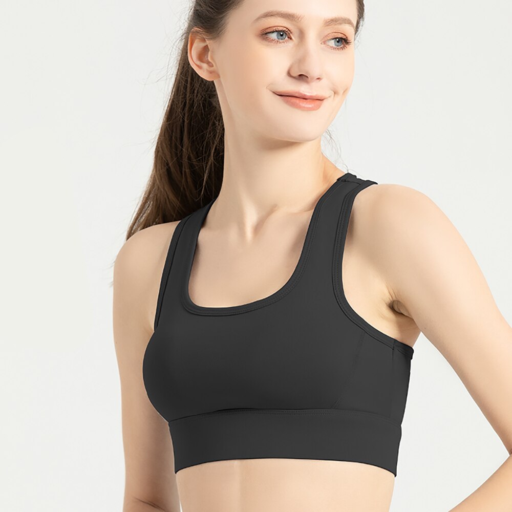 OHYOGA Women Sports Bra Full Support High Impact Racerback Crop Tops Streetwear