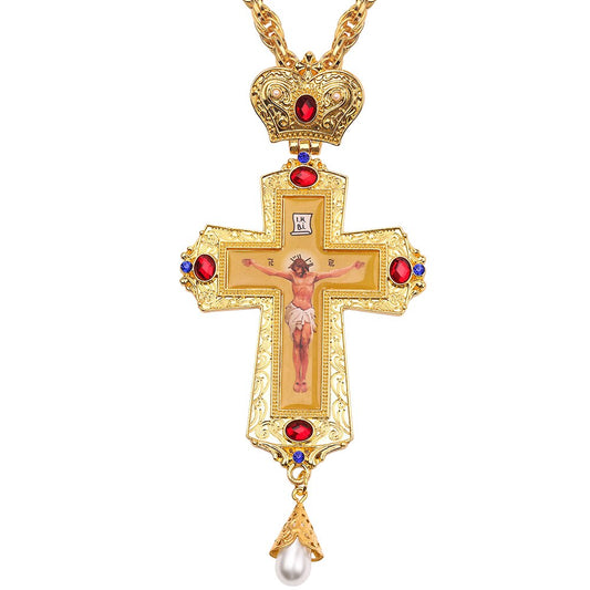 Orthodox Church High Quality Blessing Cross Necklace Crucifix Cross Christian