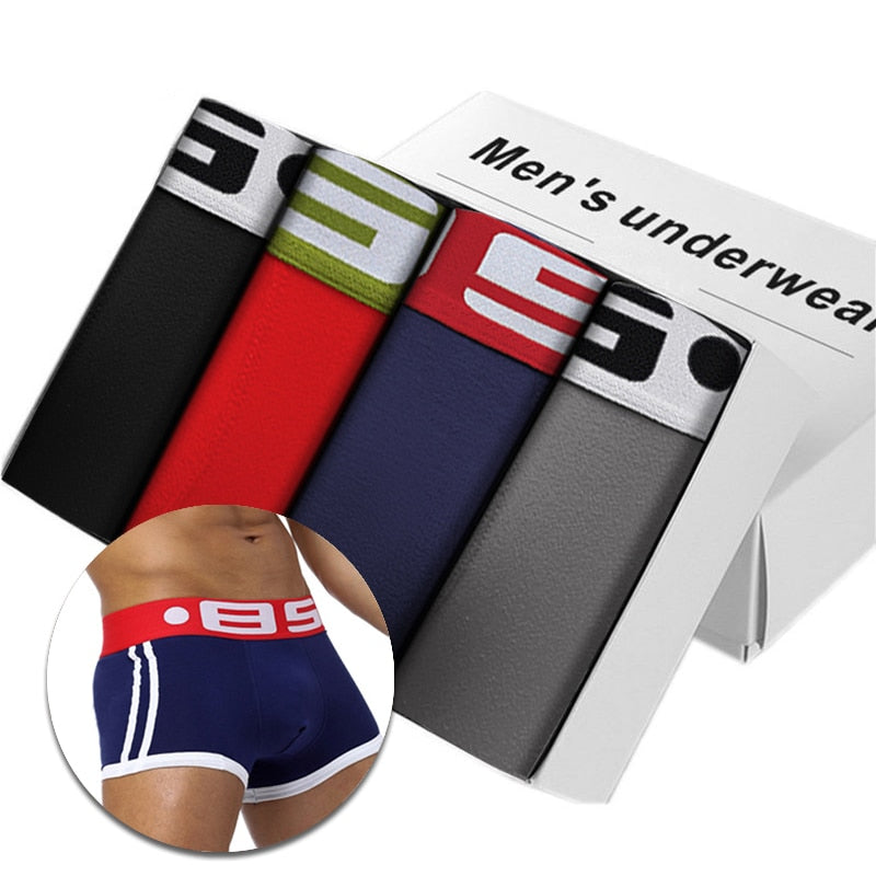 4Pcs High Quality Underwear Man Boxer Homme Cotton Men Underpants Boxershorts Me