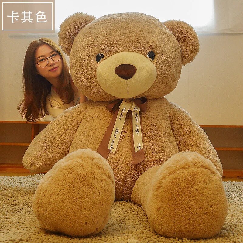 100/120cm Giant Bear Doll Soft Stuffed Animal Teddy Bear Plush Toys Boy Girls V