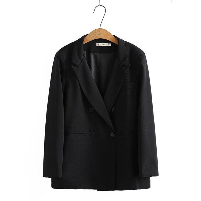 4xl Plus Size Blazer Women Clothing LOOSE Tailored Collar Long Suit Jacket Casua