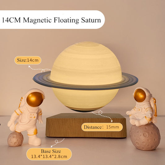 3D Magnetic Levitation Moon Lamp Saturn Night Light Touch Rotating Led Luna Floa