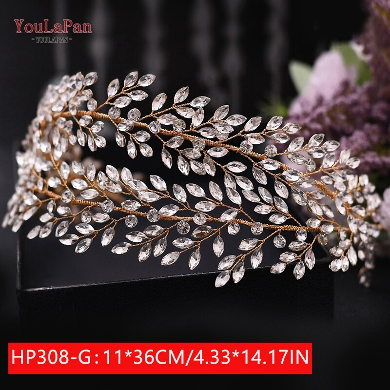 YouLaPan HP413 Crystal Bridal Tiara Crown Wedding Hair Accessories Bridal