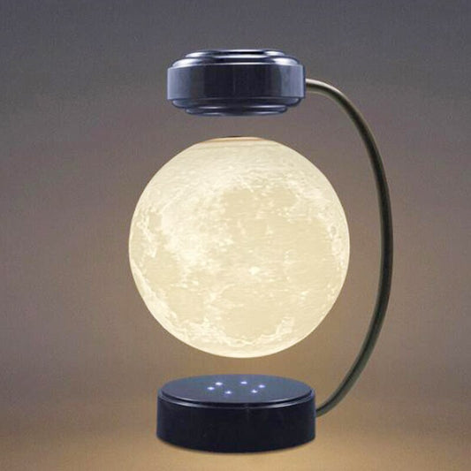 3D Magnetic Levitating Moon Lamp LED Night Light Rotating Wireless Three Colors