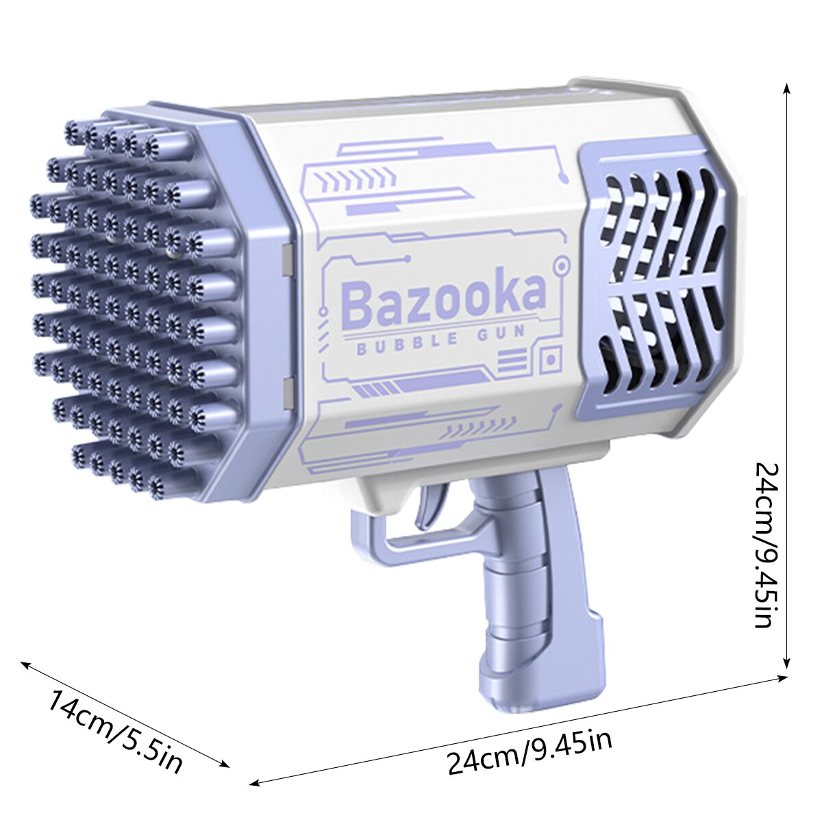Gatling Bubble Machine With 69 Holes High Output Electric Bubble Gun Machine Toy