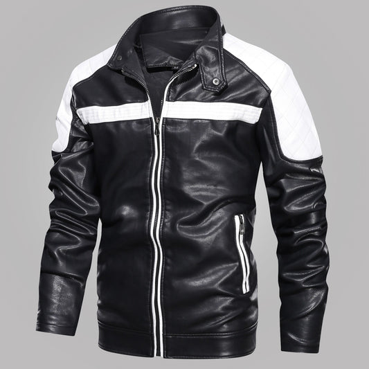 Mens Vintage Motorcycle Jacket Men Fashion New Biker Leather Jacket Male Bomber