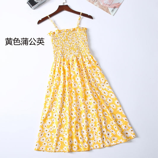 45 Color Summer Strapless Pleated Women Chiffon Dresses Female High Waist