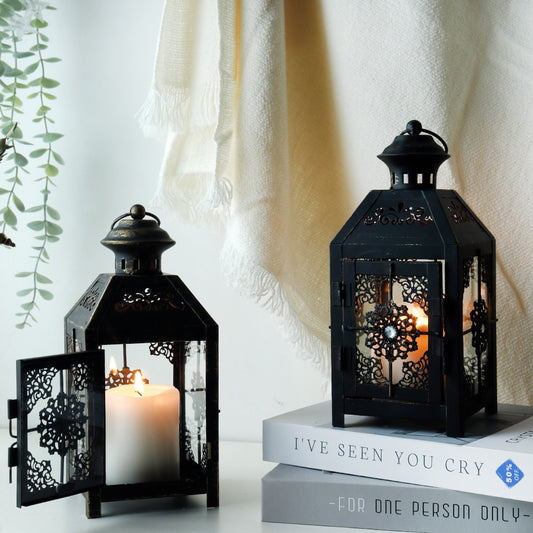 Retro Wind Candle Holder Candlestick Wedding Romantic Bar Garden Outdoor Lantern