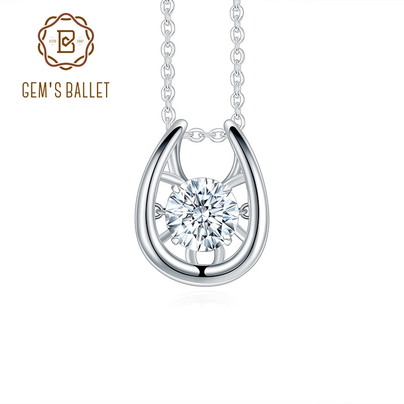 GEM'S BALLET Love 925 Sterling Silver Jewelry Necklaces Women For Wedding