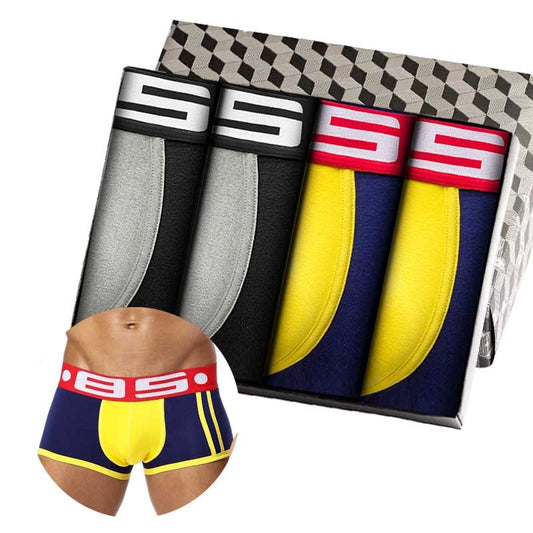 4Pcs High Quality Underwear Man Boxer Homme Cotton Men Underpants Boxershorts Me