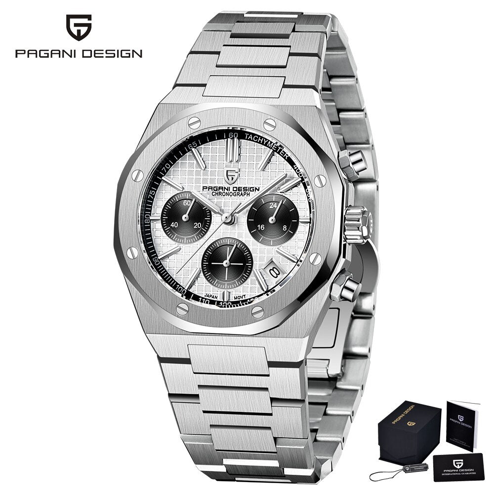 2023 New PAGANI Design Men's Quartz Watches Sapphire Stainless Steel Chronograp