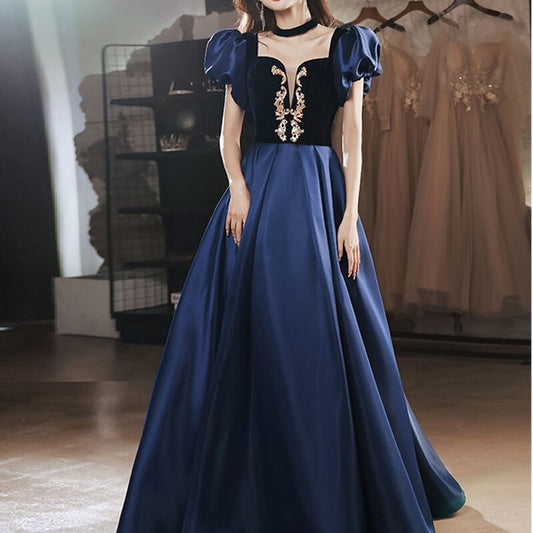 Quinceanera Dresses Prom Dresses Floor-Length SATIN Dress Woman Party Night Dres