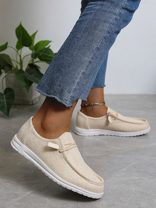 Canvas Lace-up Front Casual Shoes