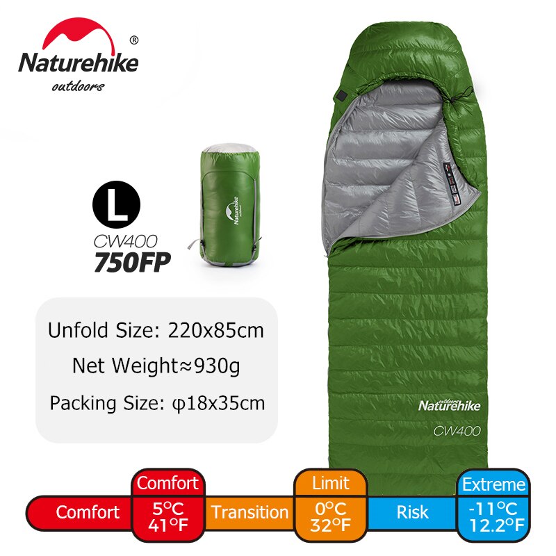 Naturehike cw400 Sleeping Bag Lightweight Goose Down Sleeping Bag Winter Sleepi