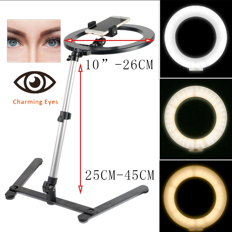 Video Youtube Fill Ring Light Lamp Live COOK 26CM Photography Lighting Phone Ri