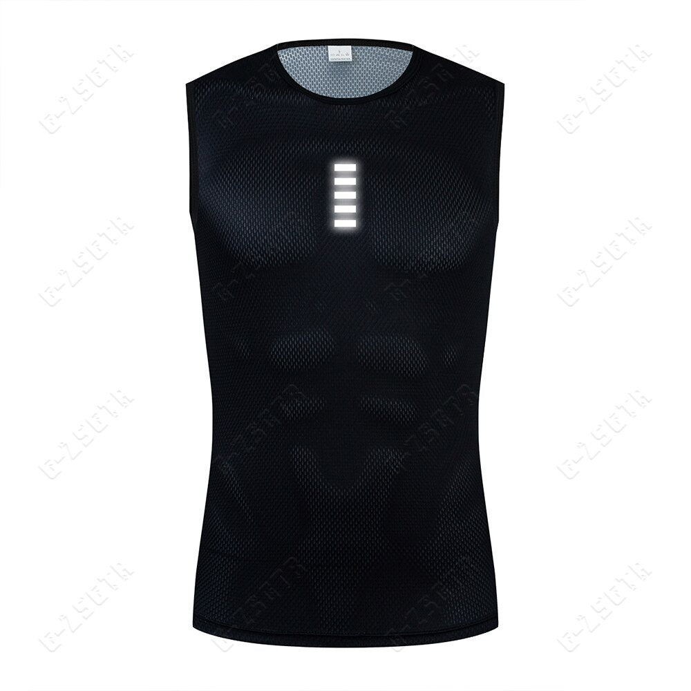 Cycling Underwear Sport Base Layer White Cycling Jersey Reflective Vest Men