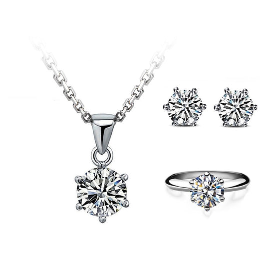 GMGYQ Brand Classic Six Paws 1 Carat CZ Diamant Zirkoon Accessoires Sets