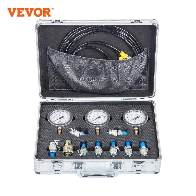 VEVOR 0-60Mpa Hydraulic Pressure Gauge Test Kit With Portable Case Digital Mano