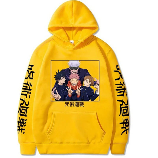 Japan Anime Jujutsu Kaisen Gojo Satoru Plus Size Hoodie Men Women Sweatshirt Ca