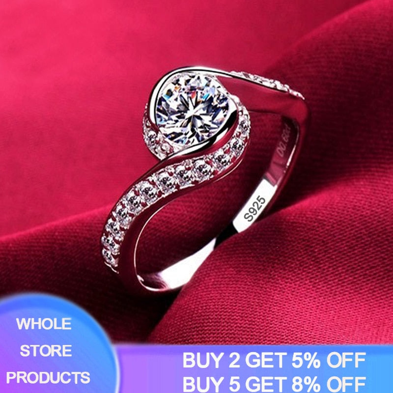 Never Fade Luxury Original Rings For Women Engagement Gift Proposal Jewelry