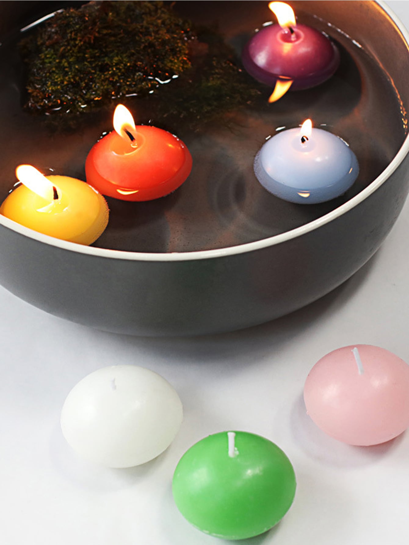 Solid Color Floating Candle